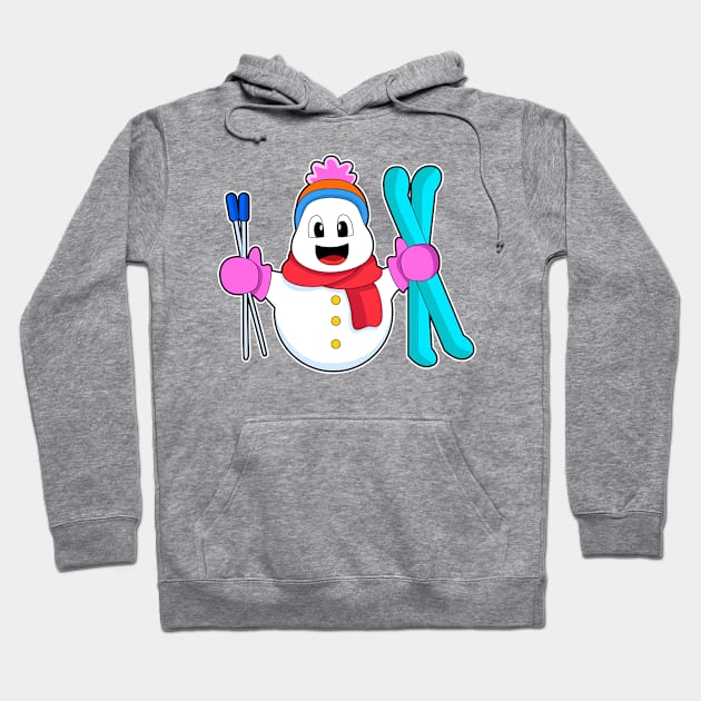 Snowman as Skier with Ski Hoodie by Markus Schnabel